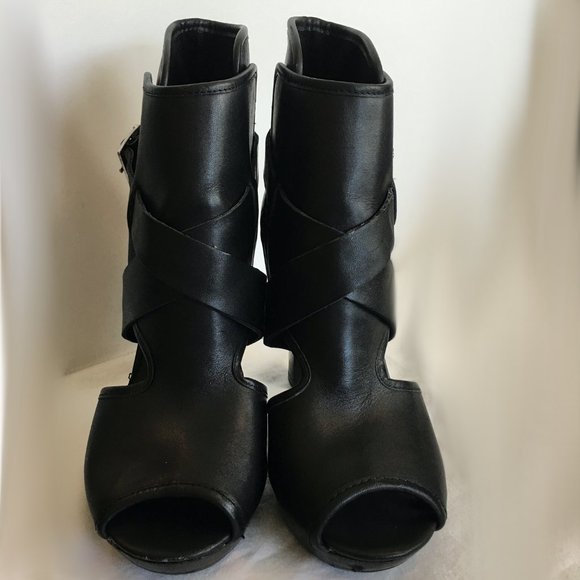 Kelsi Dagger Marcelle Booties Open Toe Heels - Picture 3 of 8